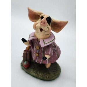 "Going South " Calabar Creations Pig Hollow Pete Apsit figurine 1994 Vintage